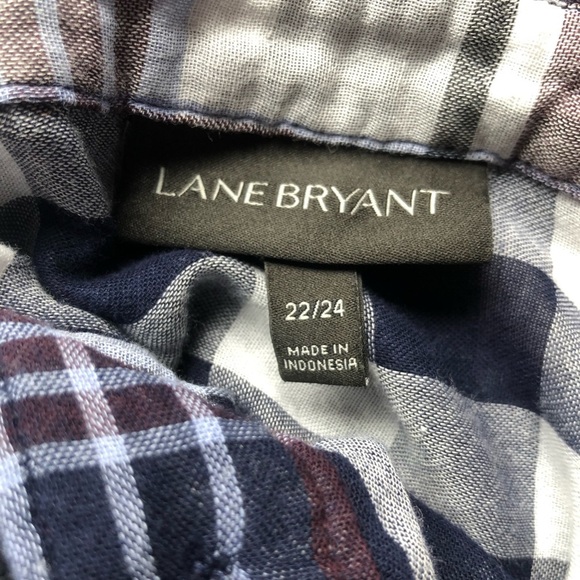 🌻 4/$25  Lane Bryant Plaid Buttondown Shirt - Picture 5 of 5